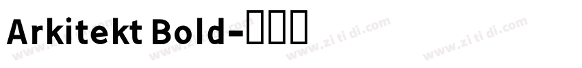 Arkitekt Bold字体转换